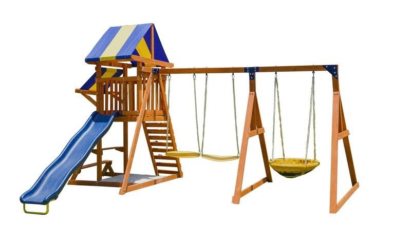Sportspower Willow Creek WP-603 Kids Wooden Outdoor Swing Play Set