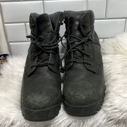 timberland pro work boots black leather steel toe size 12 wide 