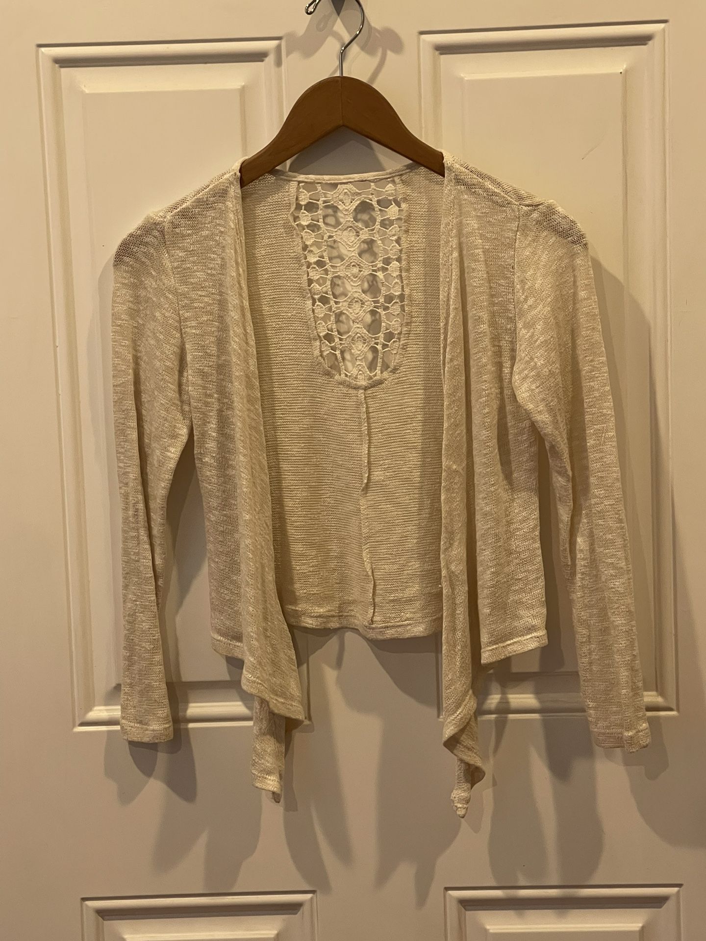 Girls Medium 10/12 Cream Cardigan