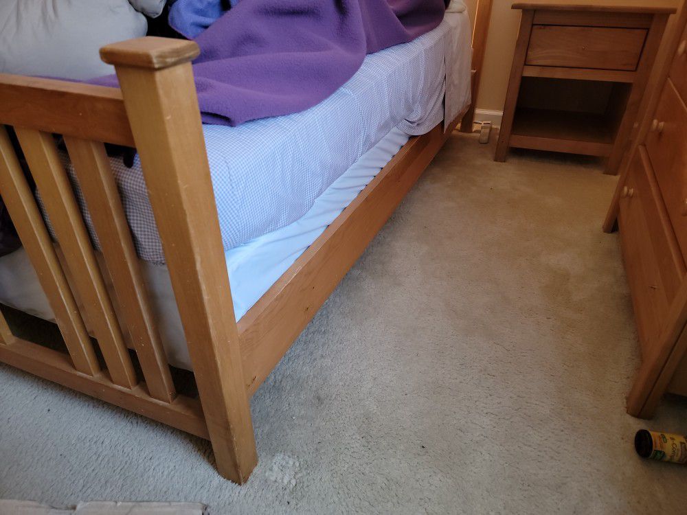 Full Bed Frame, Head&foot Board, Nightstand.