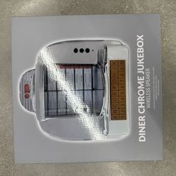 Diner Jukebox Tabletop Bluetooth Speaker Chrome Plated Retro Silver - NEW