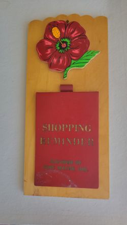 Vintage Grocery List Wall Hanging