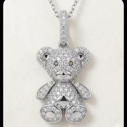 Moissanite Bear Pendant