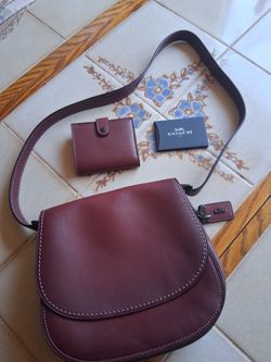 Coach Leather Saddle Crossbody Bag with Wallet