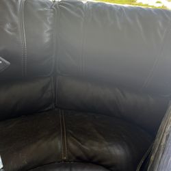 Black Leather Sectional Couch