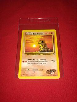 2000 Pokemon - Brock's Sandshrew Game Card - 72/132