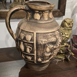 Vintage German Pottery Pitcher