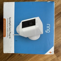 Brand New Unopened RING Spotlight Cam Plug In With Bright LEDs And Siren