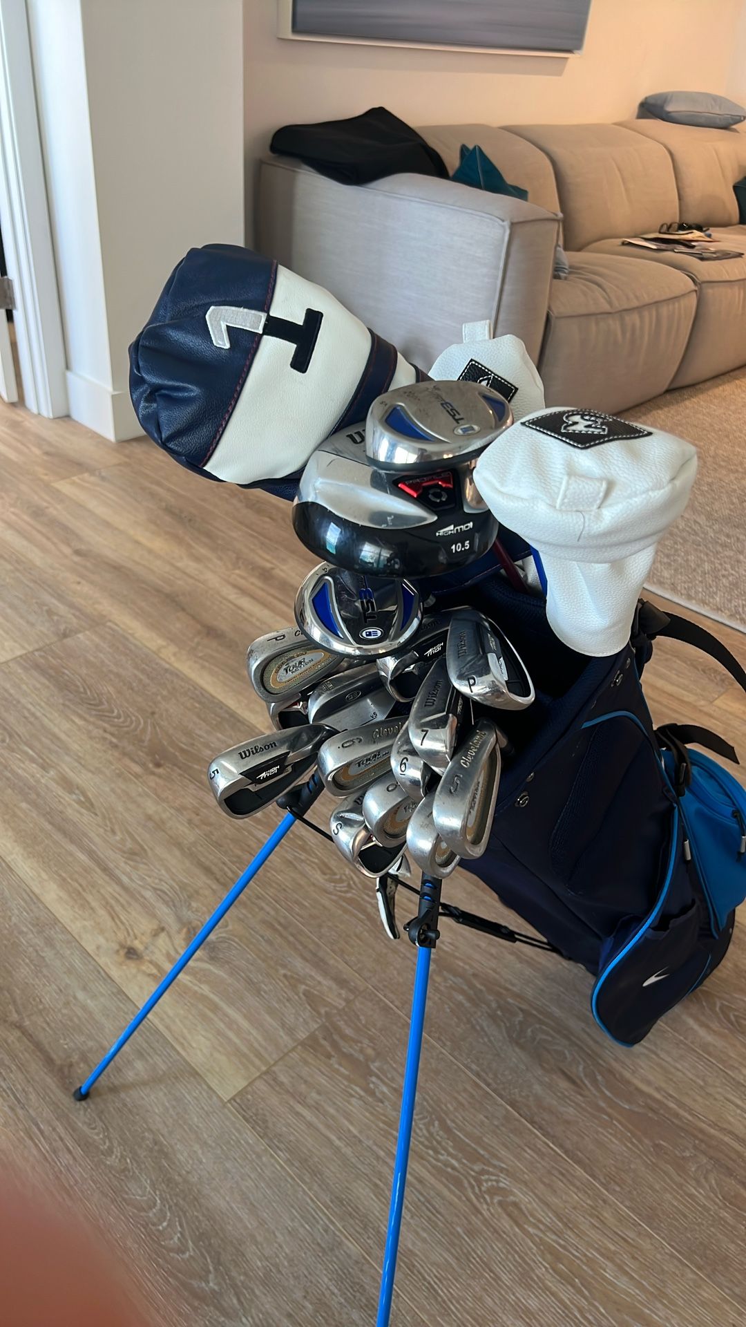 Assortment Of Junior Clubs With Nike Bag