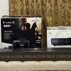 Cinemax 8K Projector,AMBEO AB51 Home Theater System &LSP TW72B digital projector