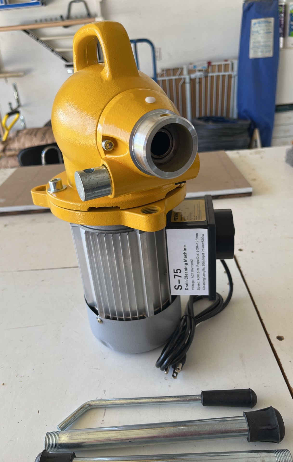 New Vevor Drain Cleaner, Pipe Cleaner, Drain Snake. 400rpm, 500w