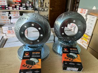 Ford F250 F350 4X4 05-12 Rear Drill Slot Rotors Brake Pads