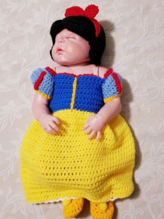 crochet baby snow white halloween costume