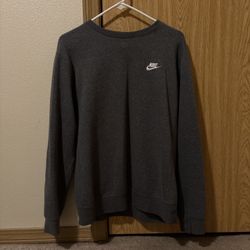Grey Nike crewneck sweatshirt