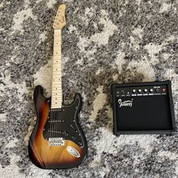 GLARRY Full Size Electric Guitar for Music Lover Beginner with 20W Amp