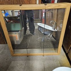 30" Oak vanity mirror