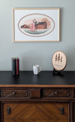 Signed P. Buckley Moss Limited Edition Amish Folk Art Print – Framed