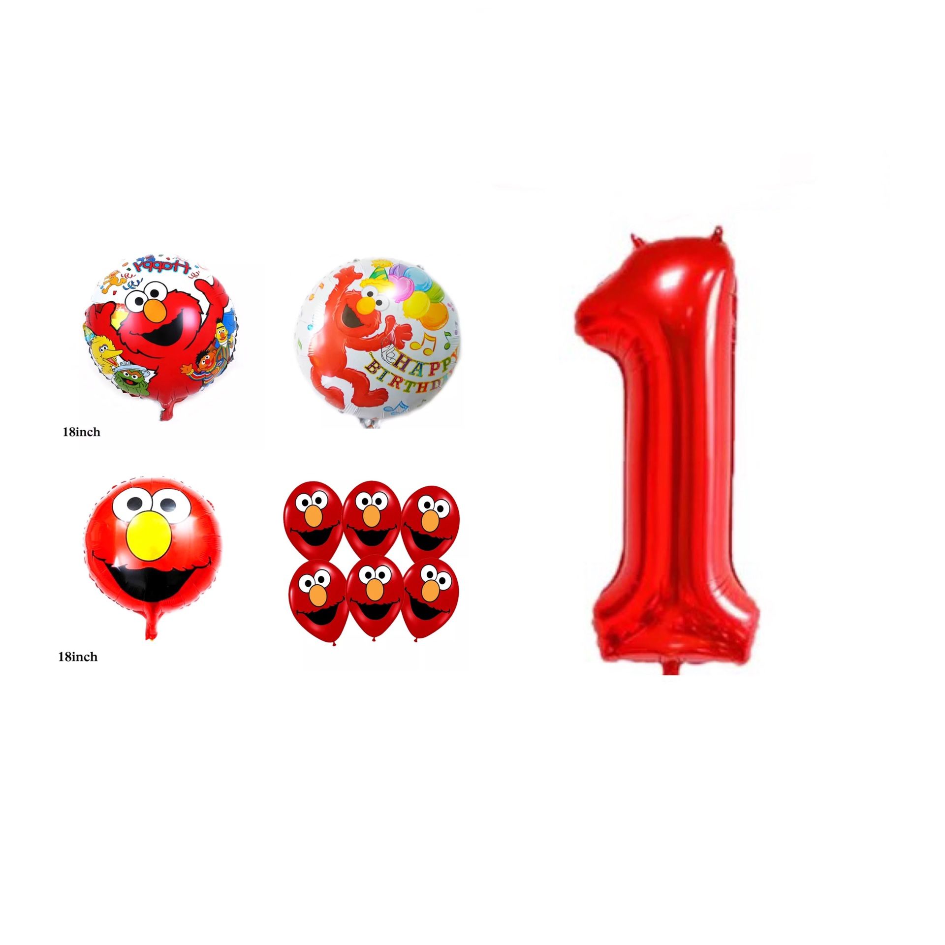 Elmo Sesame Street 11pcs Foil/Latex Balloons.