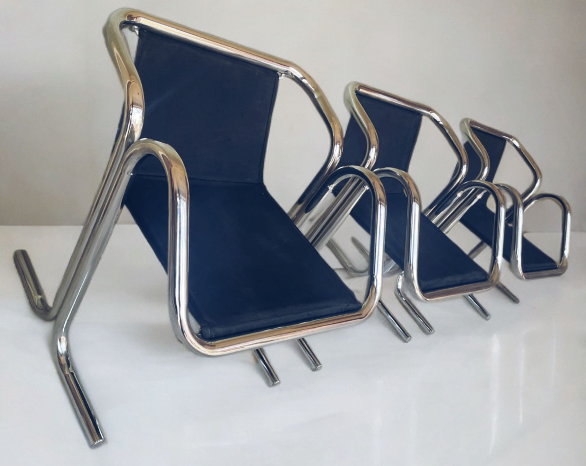 ONE LEFT! Vintage 1960’s-70’s Jerry Johnson Chrome Arcadia Sling Chair– Mid Century Modern Lounge Seating