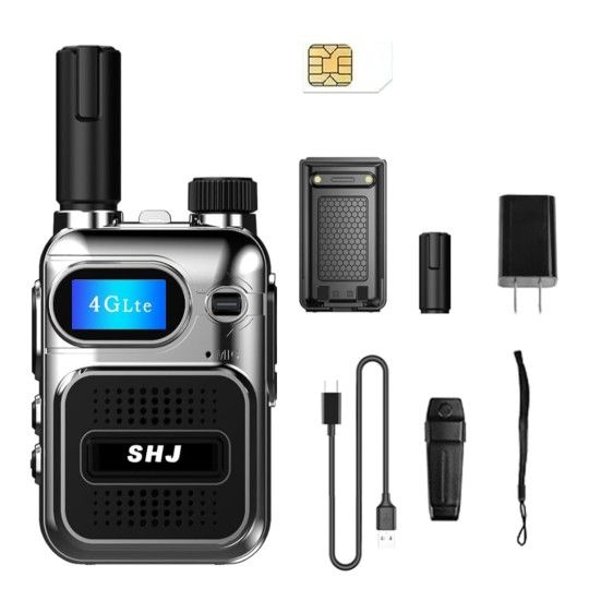 SHJ 4G PoC Radios with 1 Additional Yearly Sim Cards- Ultimate Communication Solution for Businesses and Teams walkie-Talkie Durable