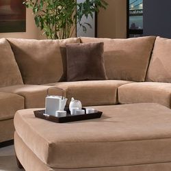 Klaussner Boomerang Sectional - Star Furniture "Nuzzle Latte"