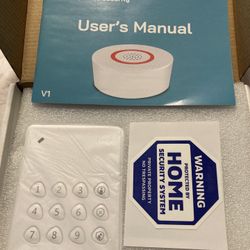 Wireless Alarm System 9 Piece Kit, WiFi Alarm System for Home Security with Phone APP Alert (Alarm Siren, Keypad, Remote, Motion, and Door Sensors) fo