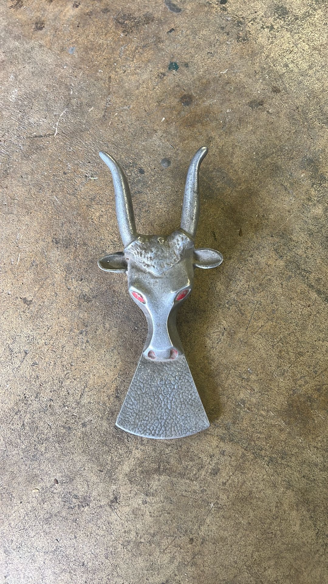 Vintage Ricardo Metal Bull Boot Jack Puller Scraper Cast Aluminum Cowboy Steer