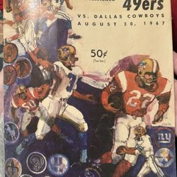1967 San Francisco 49ers vs Dallas Cowboys Game Program