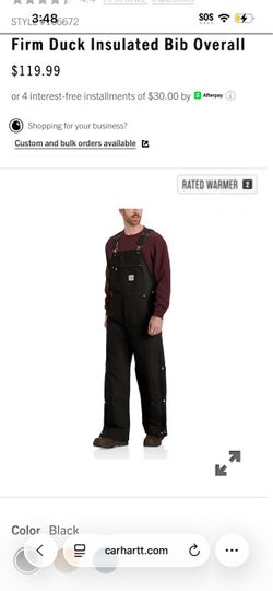 90- Carhartt winter overalls. 80- Carhartt winter jacket