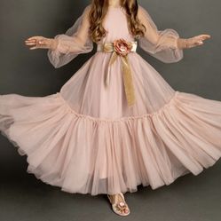 Joyfolie Tiana Dress in blush pink. Sz 12.