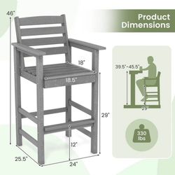 6  brand new outdoor barstools 