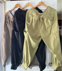 Bundle (3) All in Motion Women’s XXL Cargo Jogger Pants Black Olive Taupe