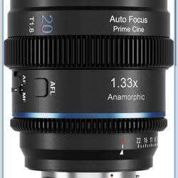 Sirui 20mm T1.8 1.33x S35 AF Anamorphic Lens for Z Mount Cameras, Z5, Z50/50II