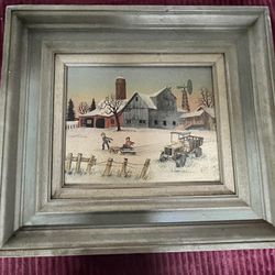 Vintage Framed & Signed H. Hargrove Oil Painting