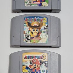 Mario Party 1 + Mario Party 2 + Mario Party 3 Authentic N64 Game Lot Carts Only