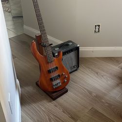 Electric Bass guitar and amplifier 