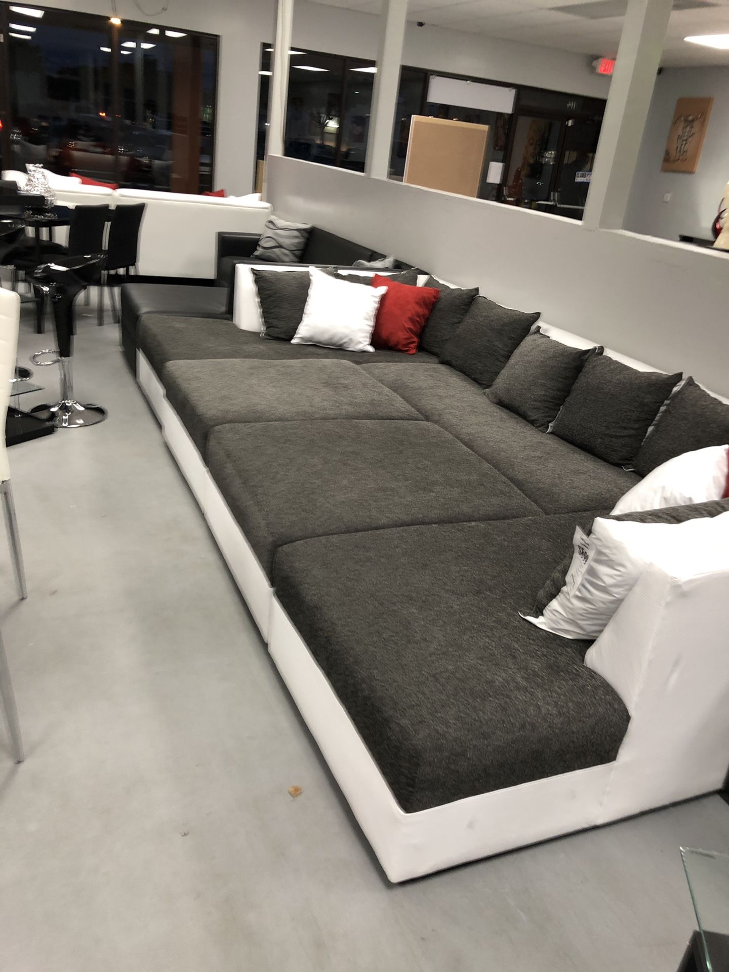 MOVIE NIGHT sectional sofa couch 12ft long