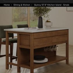 Quincy Kitchen Island Smoked Oak