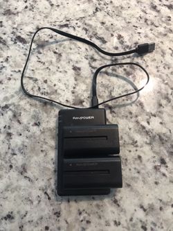 RAVPower Camera Dual Battery Charger Set for Sony