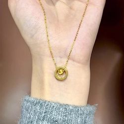 Time to Run Necklace Women‘s New Year’s New Gold Trendy Women‘s Fashion Niche Transshipment Bead Ornament Clavicle Chain