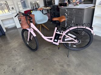 Viribus 26" Electric Bike 7 Speed for Adults Beach Cruiser E-bike with 36V 13Ah Battery, Pink