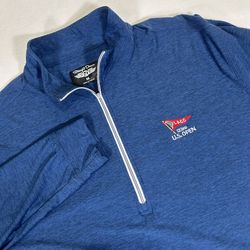 Straight Down Mens Medium Blue 1/4 Zip Pullover 123rd US Open Los Angeles CC