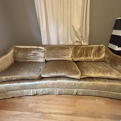 Vinage Velour Sofa Gold