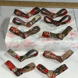 Japanese Chopstick Rest Set Holder Hashioki Good Lucky Bow Tie Shaped Handmade