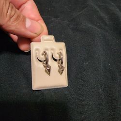 Silver Hoop Earrings 