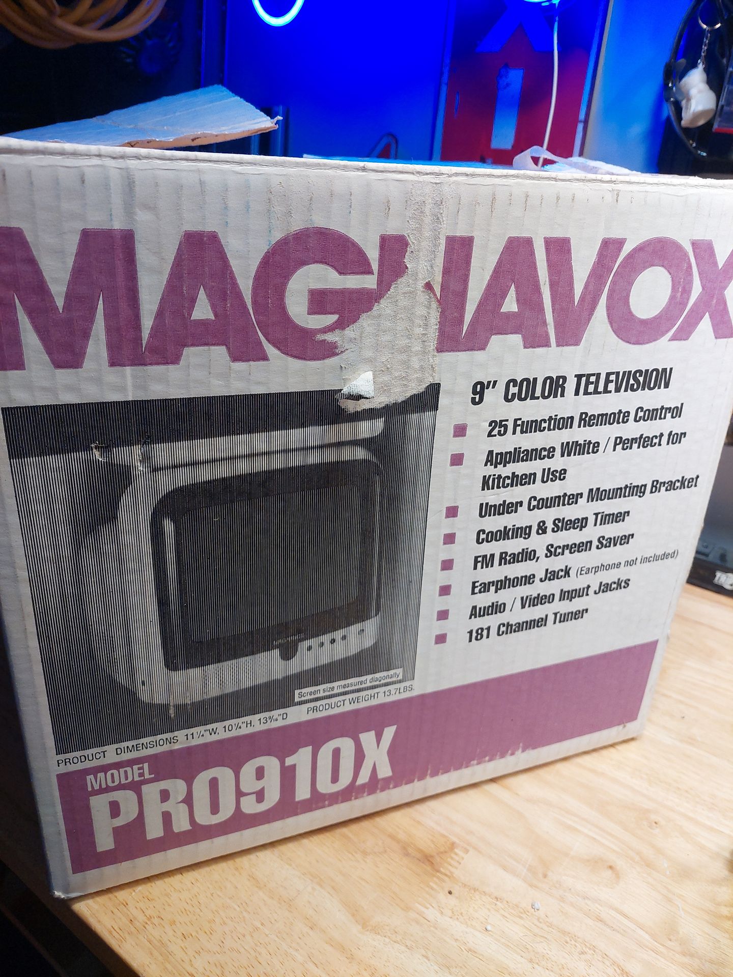 Phillips Magnavox 9” CRT Color TV PR0910 X101 Retro Gaming NO