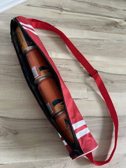 Beer Bandolier - 4 Beer Capacity Canvas Beer Bag W/ Shoulder Strap - Ski Snowboard