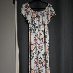 Off-Shoulder Maternity Dress - Size Large