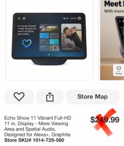 Echo Show 11 Vibrant Full-HD 11 in. Display - More Viewing Area and Spatial Audio, Designed for Alexa+, Graphite