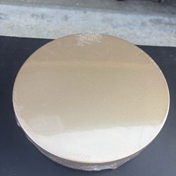 New Gold Round Cake Stand 12in